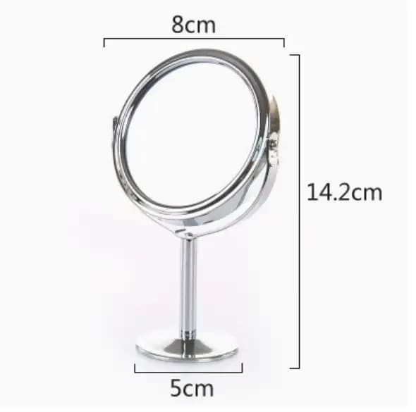 Miroir de maquillage de bureau de 3 pouces, miroir de table double face rotatif pour le maquillage