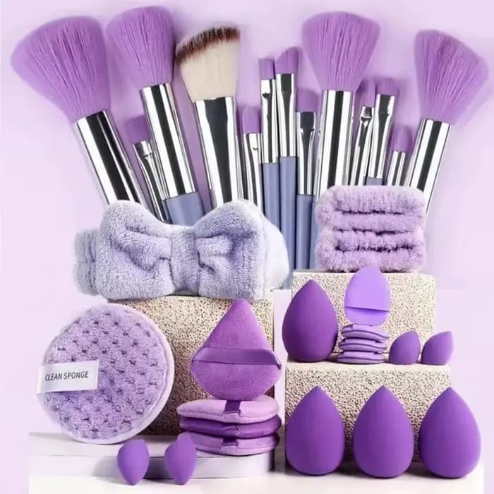 Ensemble de 33 pinceaux de maquillage professionnels pour débutants - Kit