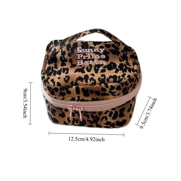 Trousse de maquillage léopard Vintage pour femmes et filles