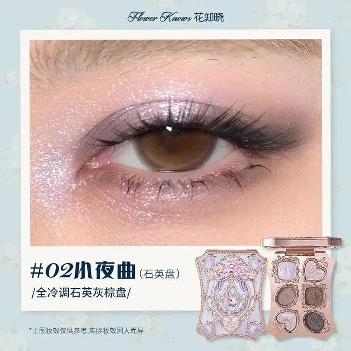Palette complète de fards à paupières Flower Know Little Angel Nine Color Matte Fine Sparkle Pearl