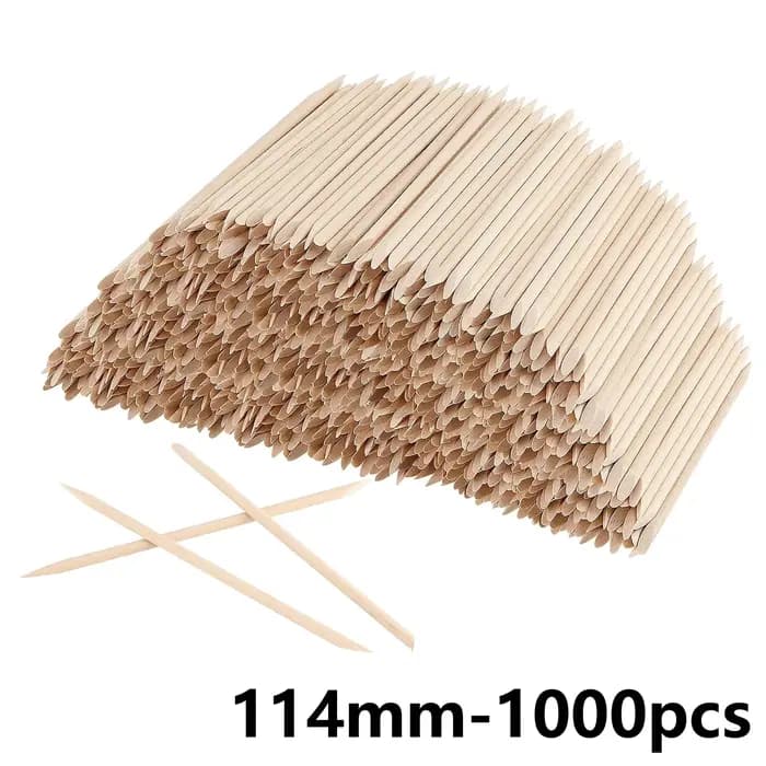 Lot de 50 ou 100 bâtonnets en bois d'oranger pour manucure et pédicure