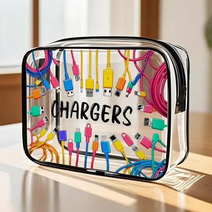Trousse de toilette transparente à fermeture éclair - Organisateur de cosmétiques portable pour voyage en extérieur