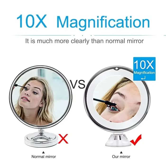 Miroir de maquillage rond à lumière de remplissage LED