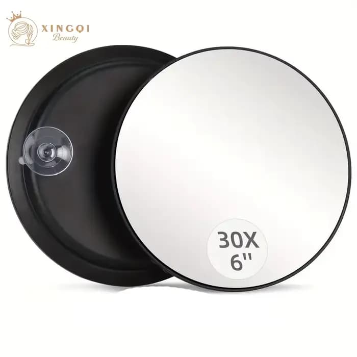 Miroir de maquillage rond de 6 pouces grossissant 10x 20x 30x fois avec ventouses