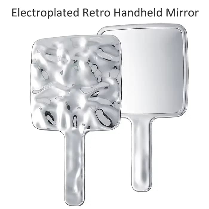 Miroir de maquillage HD argenté