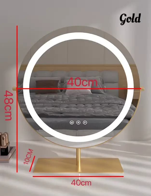 Miroir de Maquillage de Vanité Éclairé avec Lumières Trois Modes d'éclairage de Couleur Miroir de Gr