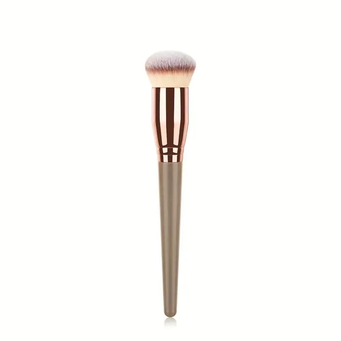 Pinceau de maquillage pour fond de teint avec manche en bois en noir de minuit fonctionne