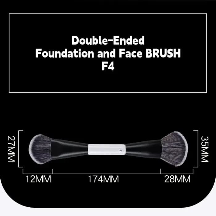 Pinceau de maquillage double embout pour fond de teint F4