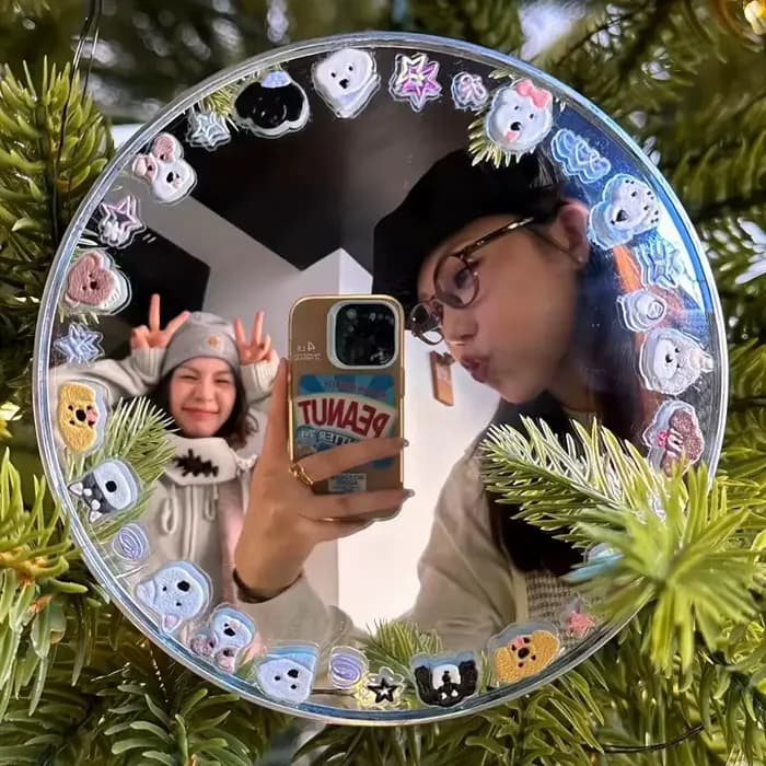 Miroir convexe rond, accessoires photo pour selfie
