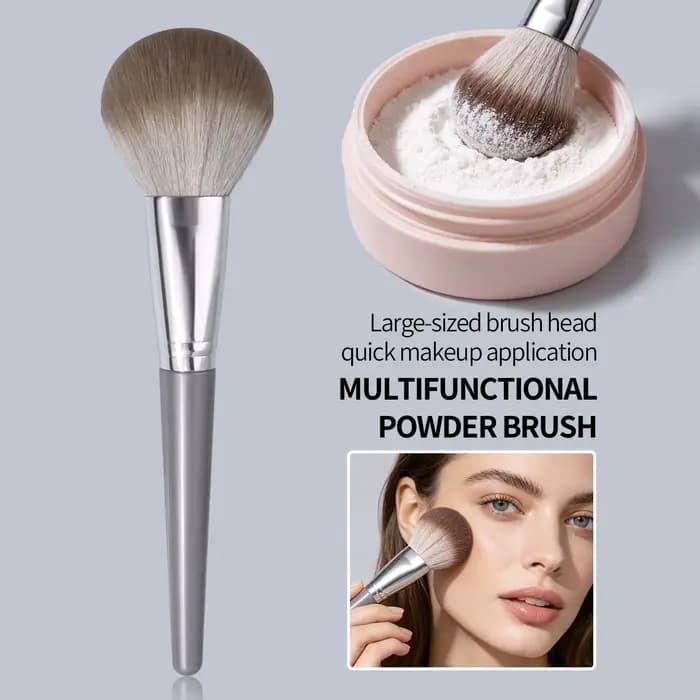 Pinceau à poudre volumineux en poils synthétiques doux, multifonctionnel, pour le blush, la tenue du