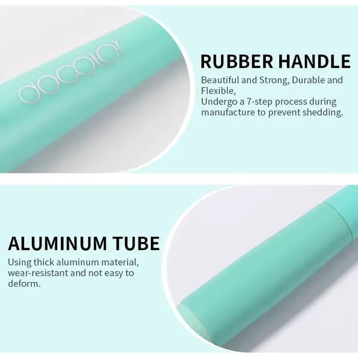 Série de pinceaux de maquillage simples vert d'eau Docolor pour fard à