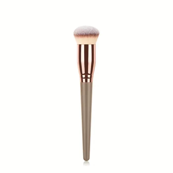Pinceau de maquillage pour fond de teint avec manche en bois en noir de minuit fonctionne avec fond