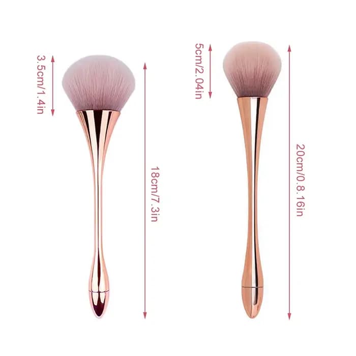 1 pièces pinceau de maquillage en éventail doré Rose