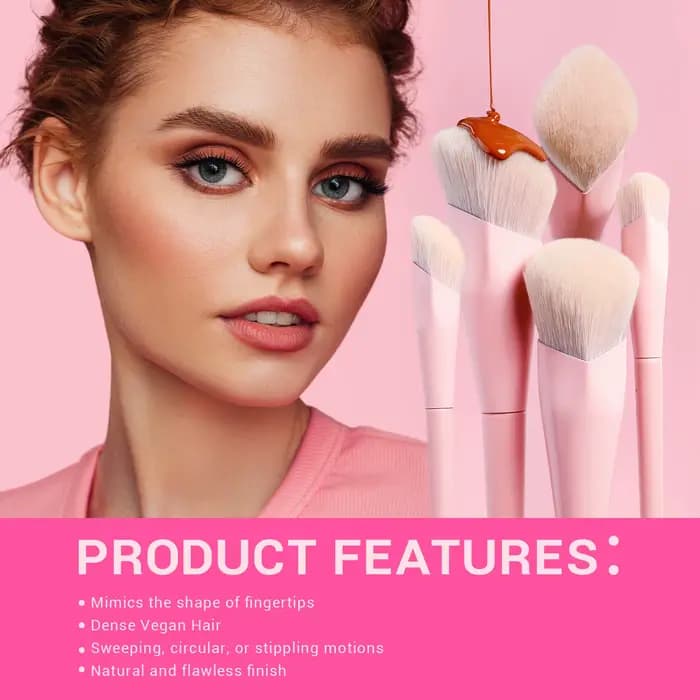 Jessup-Ensemble de pinceaux de maquillage roses, 14 pièces, premium, vegan, fond de teint, blush, fa