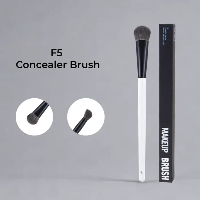 Pinceau cosmétique F5, pinceau correcteur, pinceau de maquillage rond incliné pour liquides et crème