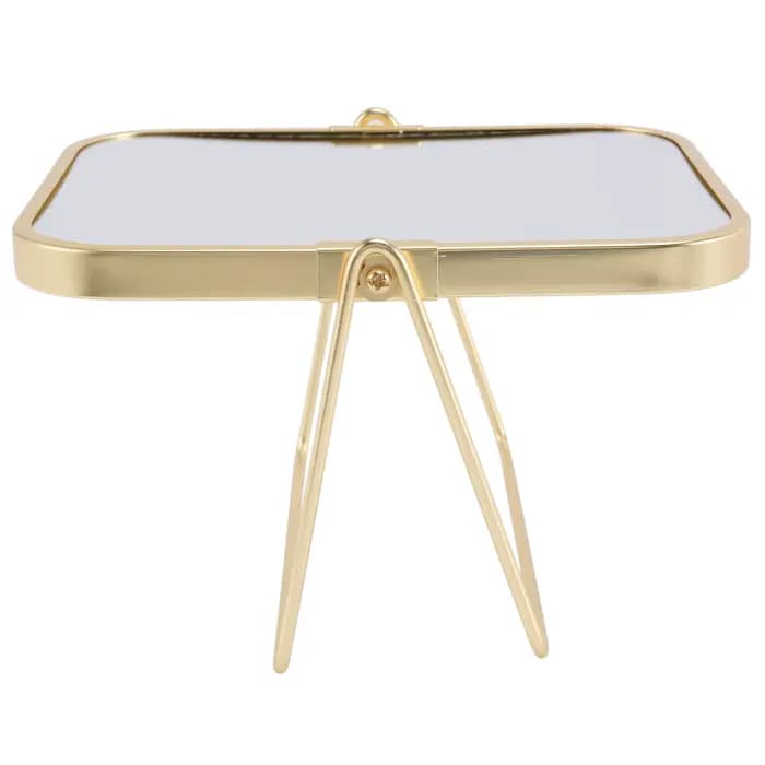 Miroir de maquillage avec support en métal