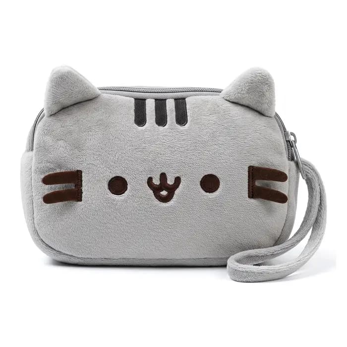 Pochette cosmétique style chat Pusheen, grande capacité, trousse de maquillage, trousse à crayons, pour adolescents, organisateur de voyage et d'école