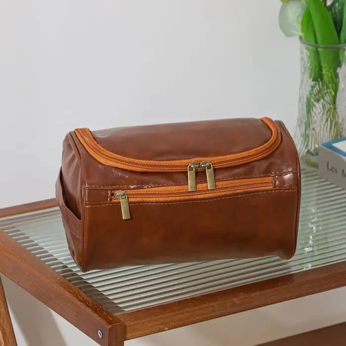 Trousse de Toilette en Cuir pour Hommes et Femmes