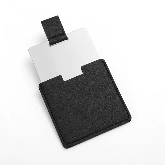 Miroir de maquillage compact en acier inoxydable