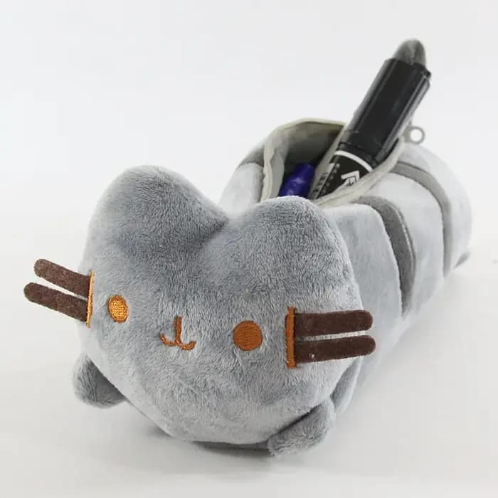 Pochette cosmétique style chat Pusheen, grande capacité, trousse de maquillage, trousse à crayons, pour adolescents, organisateur de voyage et d'école