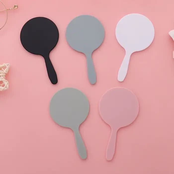 Miroir de maquillage créatif à main avec poignée