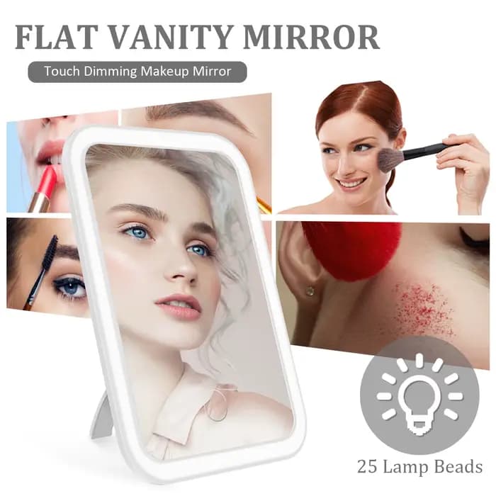 Miroir de maquillage LED avec béquille à écran tactile