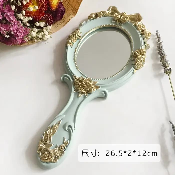 Miroir Rose portatif Vintage