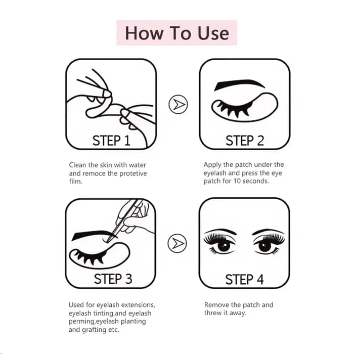 OWOSC 100 pièces patchs de cils en forme de V patchs pour les yeux en Gel Hydrogel vente en gros Ext