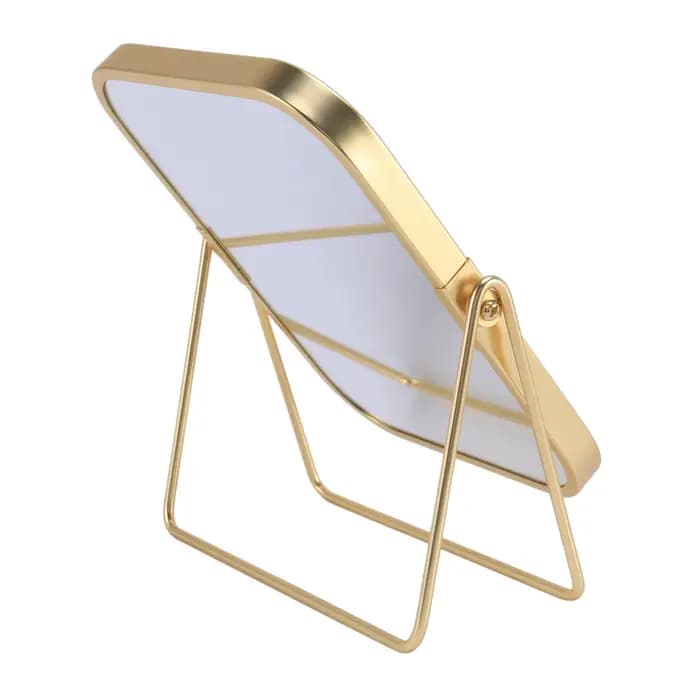Miroir de maquillage avec support en métal