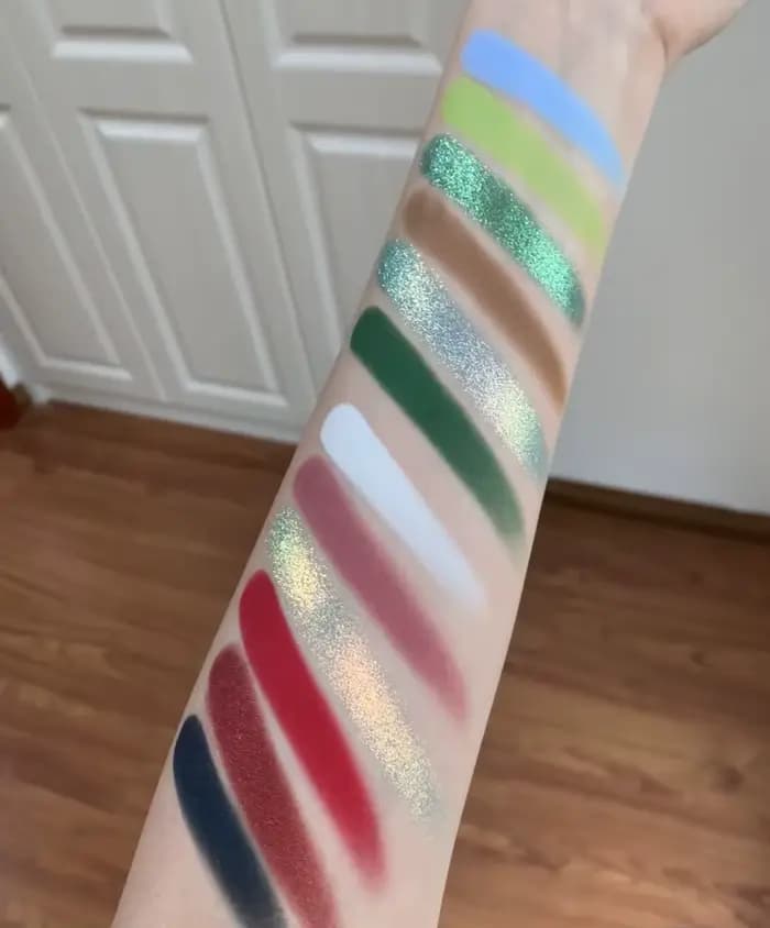 CHOIZ BEAUTY Palette de fards à paupières 6 couleurs Vert Mat Caméléon Scintillant Pailleté Haute Pi