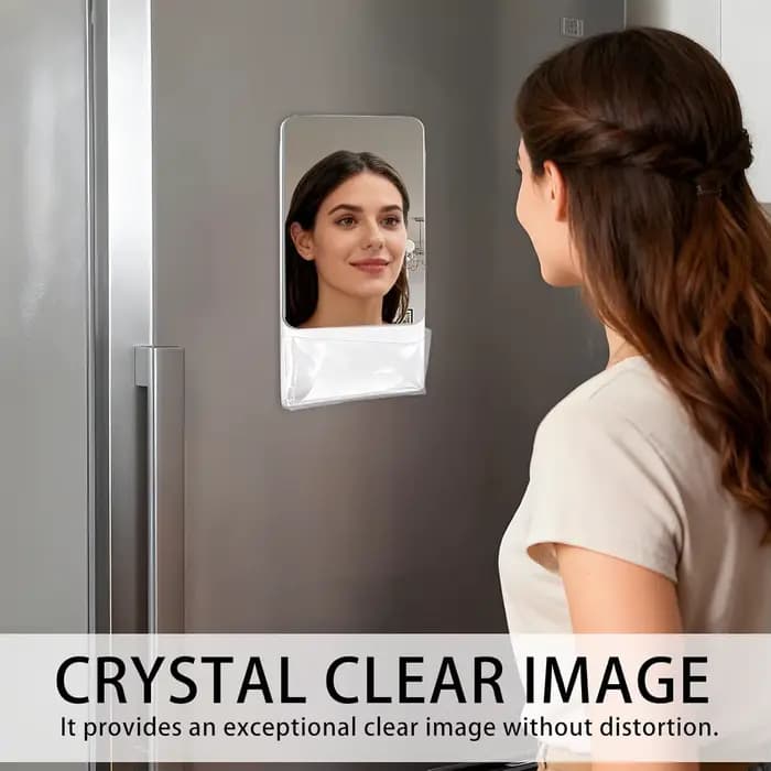 Miroir de maquillage magnétique avec dos entièrement magnétique