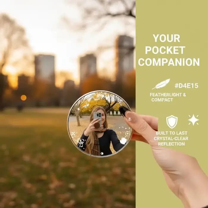 Miroir convexe rond, accessoires photo pour selfie