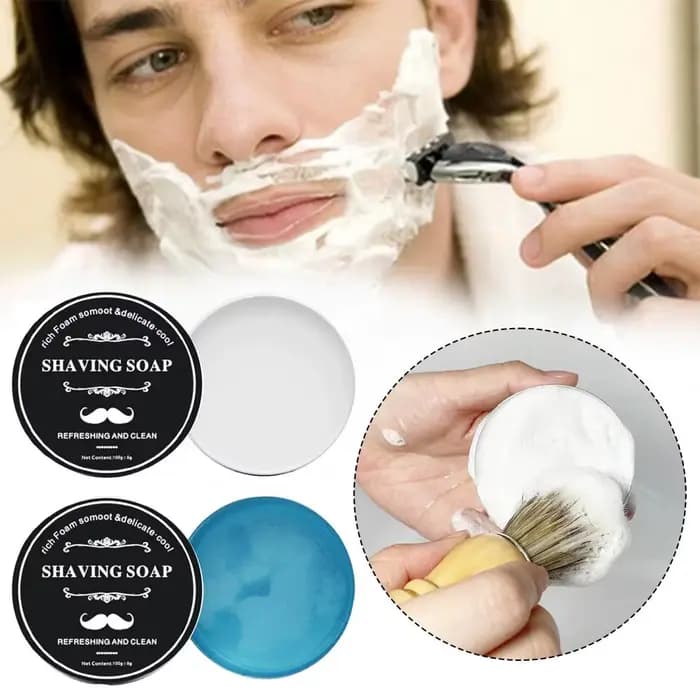 1/2 Pcs Pinceaux de Rasage et de Maquillage à Manche en Bois, Poils Naturels, pour Salon de Coiffure, Barbe, Savon, Mousse à Raser, Outils de Nettoyage Facial pour Hommes