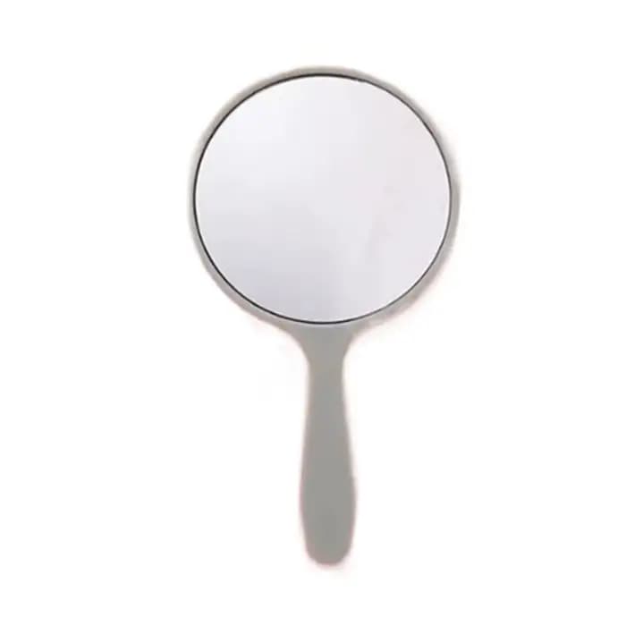 Miroir de maquillage DIY durable, petit miroir rond à main, anti-chute avec poignée, miroir portable