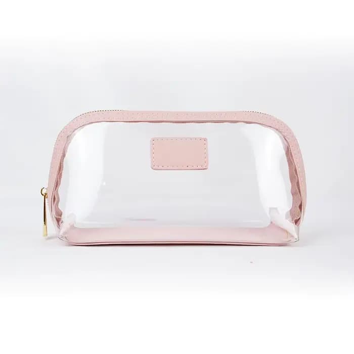 Sac de Maquillage Transparent avec Lettres Personnalisées, Accessoires de Voyage Imperméables, Ferme