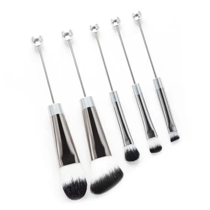 Pinceaux de maquillage perlables bricolage, brosse de contour, cadeaux de beauté, 5 pièces