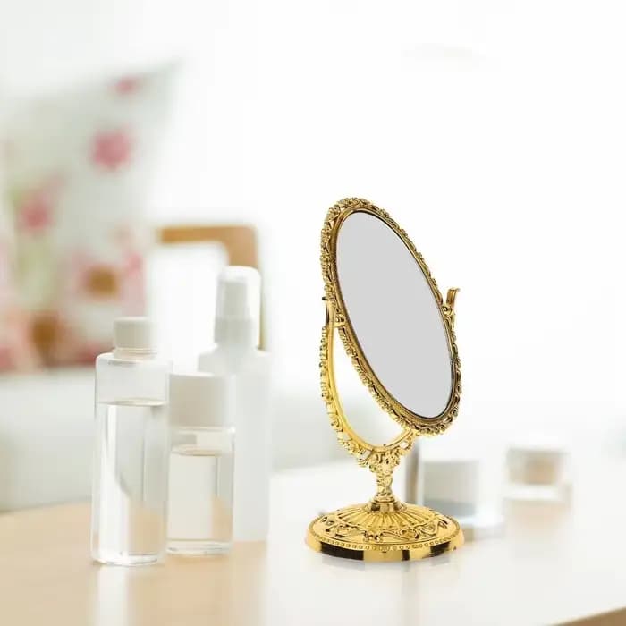 Miroir de maquillage de bureau vintage européen
