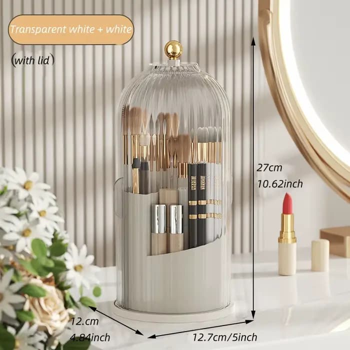 Boîte de rangement rotative pour pinceaux de maquillage pour offrir votre coiffeuse