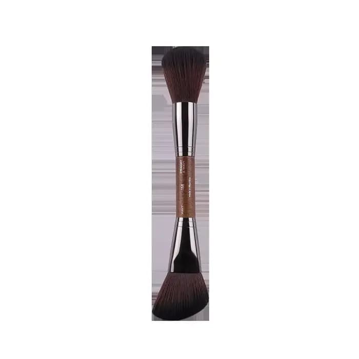 MUF série pinceau de maquillage MUF158 Double tête brosse en fibres douces poils marron poignée doub