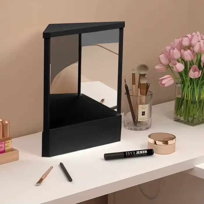 Miroir de courtoisie cosmétique non inversé - Clair