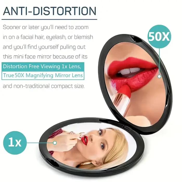 Miroir de maquillage portable 50X