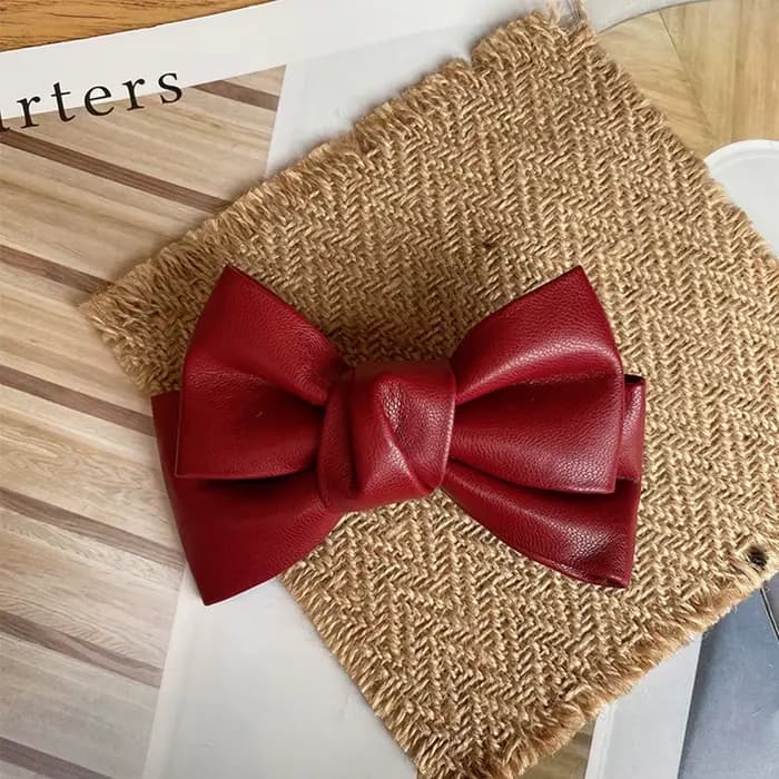 Accessoires filles coréennes pinces à bec de canard femmes en cuir PU pinces à ressort chapeaux pinc