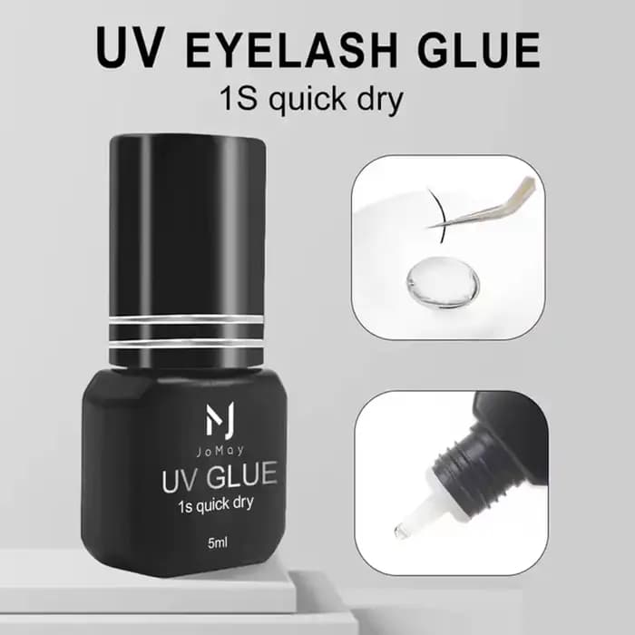 JOMAY 10 bouteilles 5ml colle UV pour cils séchage rapide en 1 seconde 75 jours colle durable pour c