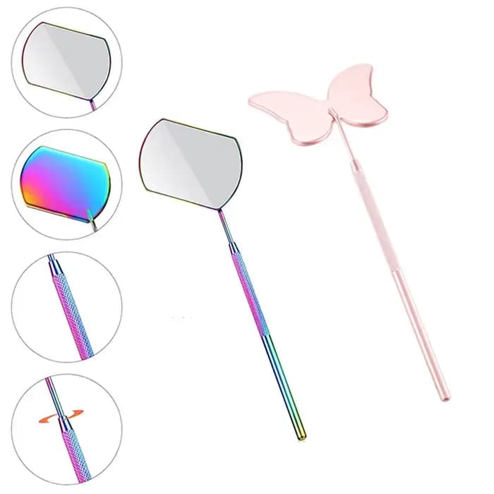 Grand Miroir de Maquillage Grossissant en Forme de Papillon