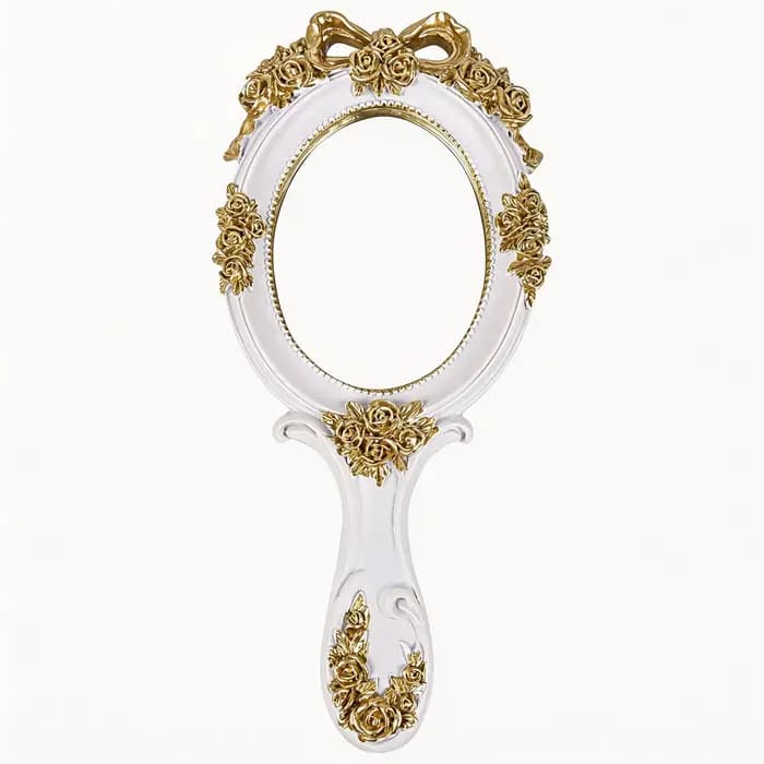 Miroir de maquillage portable à main