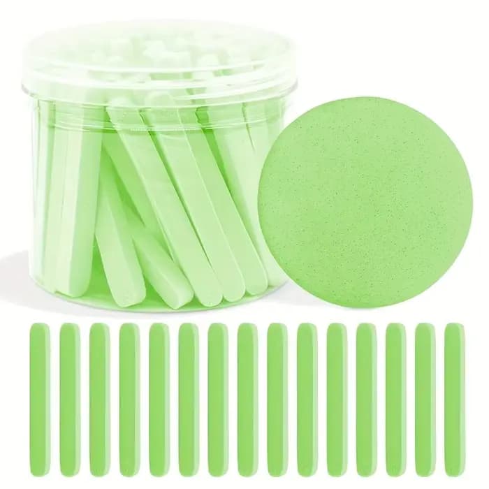 Compresse bouffante de lavage du visage avec boîte de rangement, éponge de nettoyage du visage pour