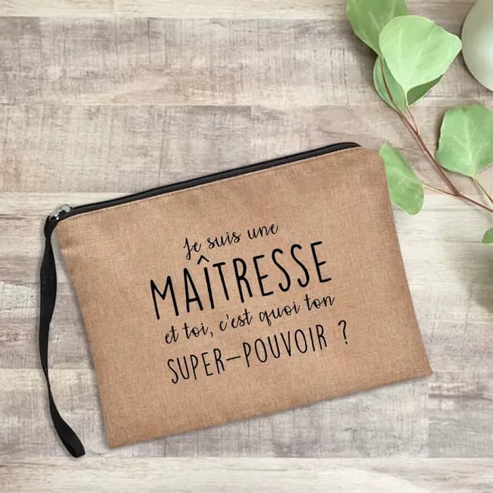 Trousse de maquillage avec fermeture éclair pour femme