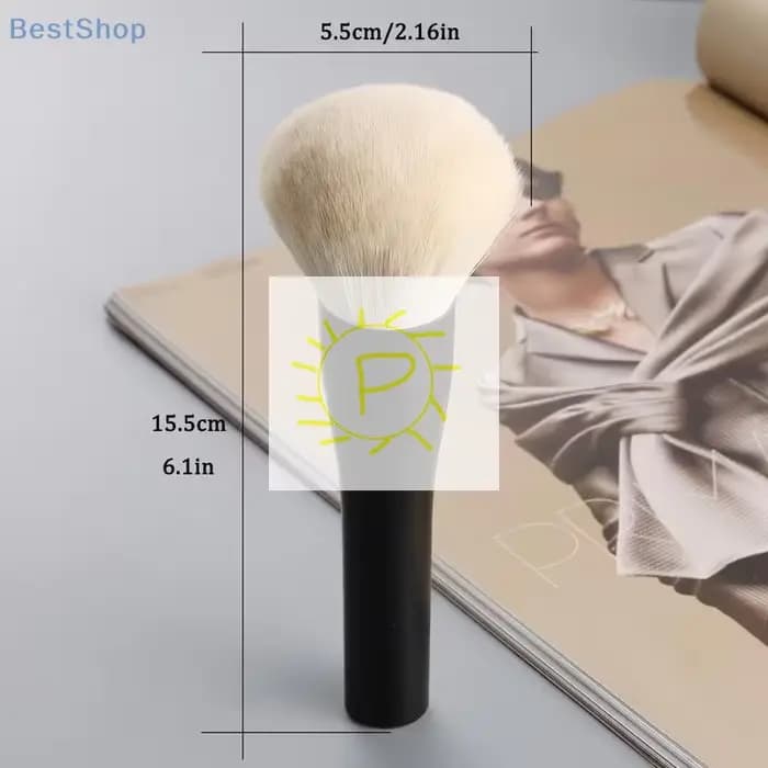 ♥ Grand pinceau de poudre pour le visage moelleux – Pinceaux de maquillage en fibres synthétiques douces pour Blush