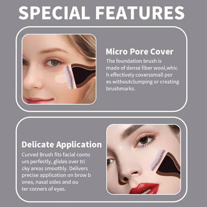 1 pinceau de maquillage professionnel – doux pour le fond de teint et le correcteur