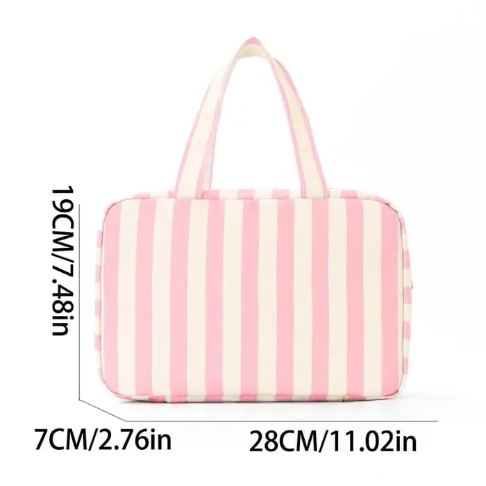 Trousse de toilette unisexe rayée